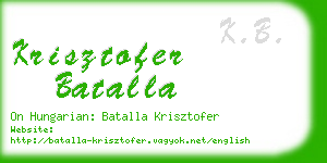 krisztofer batalla business card